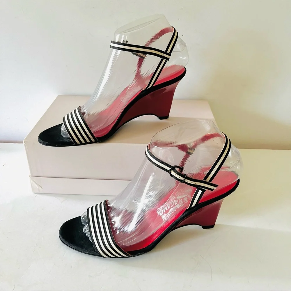 Salvatore Ferragamo red lacquered